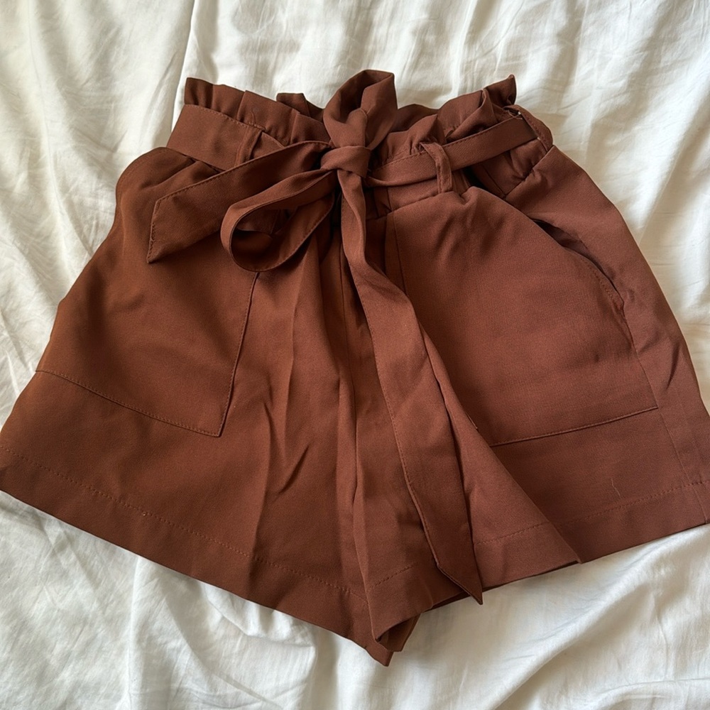 Brown flowy shorts